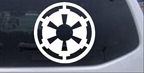Rad Dezigns Star Wars Galactic Empire Emblem Sci Fi Car or Truck Window Laptop Decal Sticker - White 3in X 3in