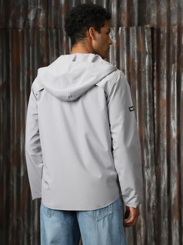 Image of High Star Men Printed Polyster Relaxed Fit Hood Long Sleeve Jackets