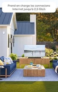 Routeur Wi-Fi maillé bibande Amazon eero Outdoor 7 (nouvelle génération) : résistance aux intempéries IP66, couvre jusqu'à 1390 m² en extérieur, adaptateur PoE+ 30 W inclus (1 pièce)