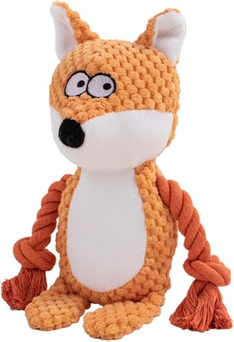 犬用知育玩具 ペットおもちゃ 犬用音が出る ぬいぐるみ製 インタラクティブトレーニング 小型犬用・中型犬用・大型犬用知育玩具 (オレンジ)