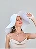 White Oversized Womens Sun Hat Wide Brim Summer Hat Foldable Roll up Large Floppy Beach Hats, Style, One Size (UK, Alpha, One Size, White) #4