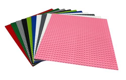 CMC imports 2 Stück Grundbauplatte Bauplatte Grundplatte Kompatibel 32 x 32 Noppen Platte Basepalte Klemmbausteine Bausteine City vers. Farben (970 - Hellrosa)
