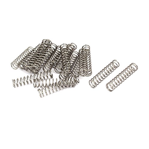 Aexit 1mmx10mmx45mm 304 Springs Stainless Steel Compression Springs Silver Compression Springs Tone 20pcs