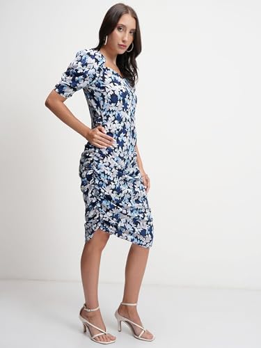 Image of Tokyo Talkies Women's Dresses for Women | Floral Print | Short Smocked Dress | Puff Sleeves | Elegant & Trendy