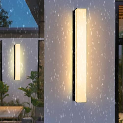 Lampe murale longue LED lumière chaude pour terrasse et jardin