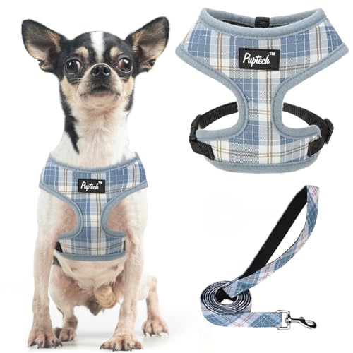 PUPTECK Small Dog Harness and Leash Set No Pull for XS XXS Sized Dogs Puppy