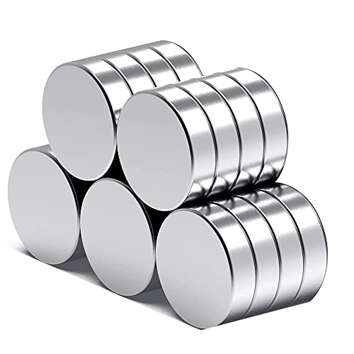 Gebildet 20 pezzi 3mm × 12mm Magneti Rotondi, Magneti da Ufficio, Magneti da Frigorifero Usati per la Creazione di Pannelli da Ufficio a Casa Artigianato Scientifico fai-da-te