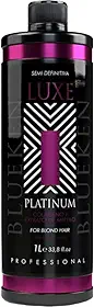 Blueken Luxe Platinum - Escova Semi Definitiva Cabelo Loiro Extrato de Mirtilo 1L