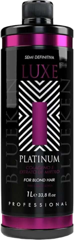 Blueken Luxe Platinum - Escova Semi Definitiva Cabelo Loiro Extrato de Mirtilo 1L