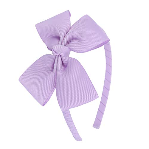 MEEDEE Hairband with Large Hyacinth Bow, 100% Polyester Grosgrain Ribbon Headband for Girls Toddlers Kids Party Decoration Cosplay Costume Handmade Hair Band