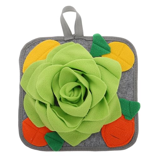 GALPADA うさぎ用スナッフルマット ふふ緑色 小動物向け 探索遊び ゆっくり食べ促進 ハムスター モルモット 鳥対応 洗濯可能 素材 ペットの