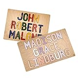 South Bend Woodworks Kids Three Name Wooden Puzzle