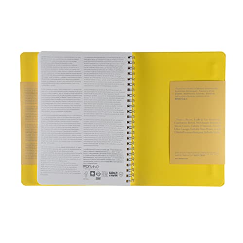Cahier à spirales Fabriano Ecoqua A5 jaune carnet de notes à points - 8