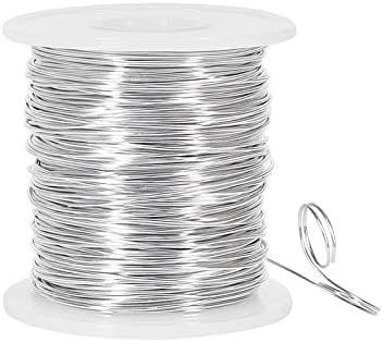 20 Gauge 0.8mm Aluminum Craft Wire for Jewellery Making, 328 Feet Bendable Metal Wire for Sculpting, Crafting, Modelling and Wrapping (Silver)