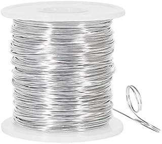 20 Gauge 0.8mm Aluminum Craft Wire for Jewellery Making, 328 Feet Bendable Metal Wire for Sculpting, Crafting, Modelling and Wrapping (Silver)