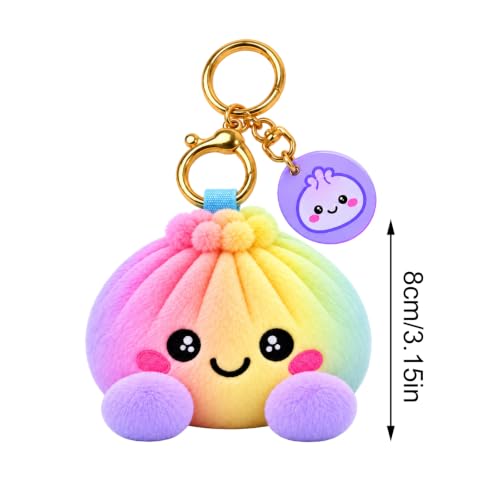 Dumpling Stress Relief Ball Fidget Sensory Cute Keychain Plush Key Chain - image 3