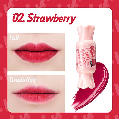 Thesaem Saemmul Mousse Candy Tint #2 Strawberry Mousse - High Pigment Matte Finish Long Lasting Lip Stain With Honey Extracts To Hydrate Lips - Weightless & Smudge-Proof, 0.3 Fl.oz. #TOP2