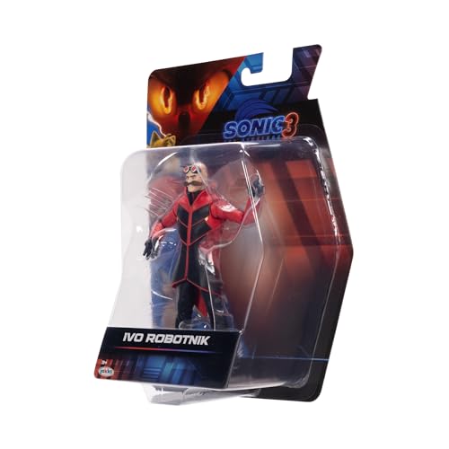 Sonic 3 Movie Action Figures 5-Inch Ivo Robotnik Collector Toy Figure, Highly Articulated for Boys Girls - Officially Licensed Sonic The Hedgehog 3 Movie Product