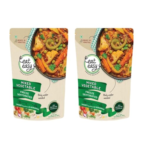 Image of Eat Easy Ready To Eat Mix Vegetable- 85g (Pack of 2) After Preparation 320g