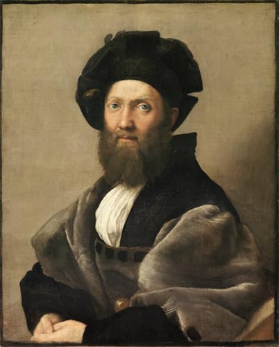 Tableaux Graffiti Art Mural Raphaël Portrait de Baldassare Castiglione 60x90cm