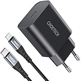 【18W iPhone Schnellladegerät】Bis zu 2.5 mal schneller als herkömmliche Ladegeräte. Ausgestattet mit USB-C PD und Quick Charger 3.0 zum Laden von bis zu 18 W Leistung für einen Port, Typ-C-Kabel für MFI-zertifizierten Blitz. Lädt Ihr iPhone 11 / SE 2020 bis zu 50% in nur 30 Minuten auf und ist 70% schneller als das Original Apple Netzteil. (Hinweis:Schnelllade funktioniert nur bei Quick-Charge fähigen Geräten.)