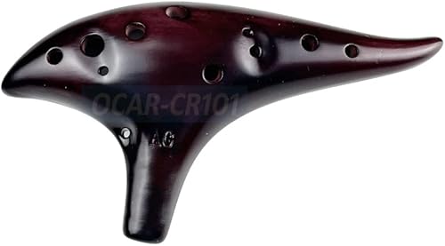 Miniatura 3 de Flauta Ocarina Alto C de 12 agujeros de cerámica fina de alta calidad, color negro