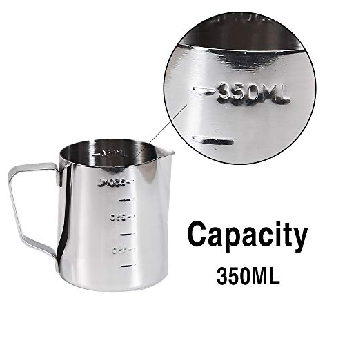 image for Unknown Coffee Milk Frothing Pitcher Cup with Measurement Inside Therm