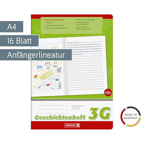 Brunnen 104499103 Geschichtenheft 3G Klasse 3, A4, 16 Blatt