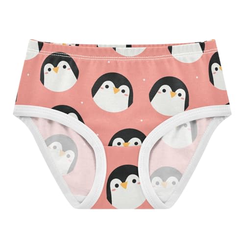 Wusikd Cartoon Penguin Girls' Underwear Cotton Girls Briefs Soft Toddler Underwear 8T Multi