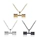 Mingjun 3 Stück Set Hantel Halskette für Sport und Fitness Barbell Paare Anhänger Halskette für Männer Frauen Schmuck Geschenke