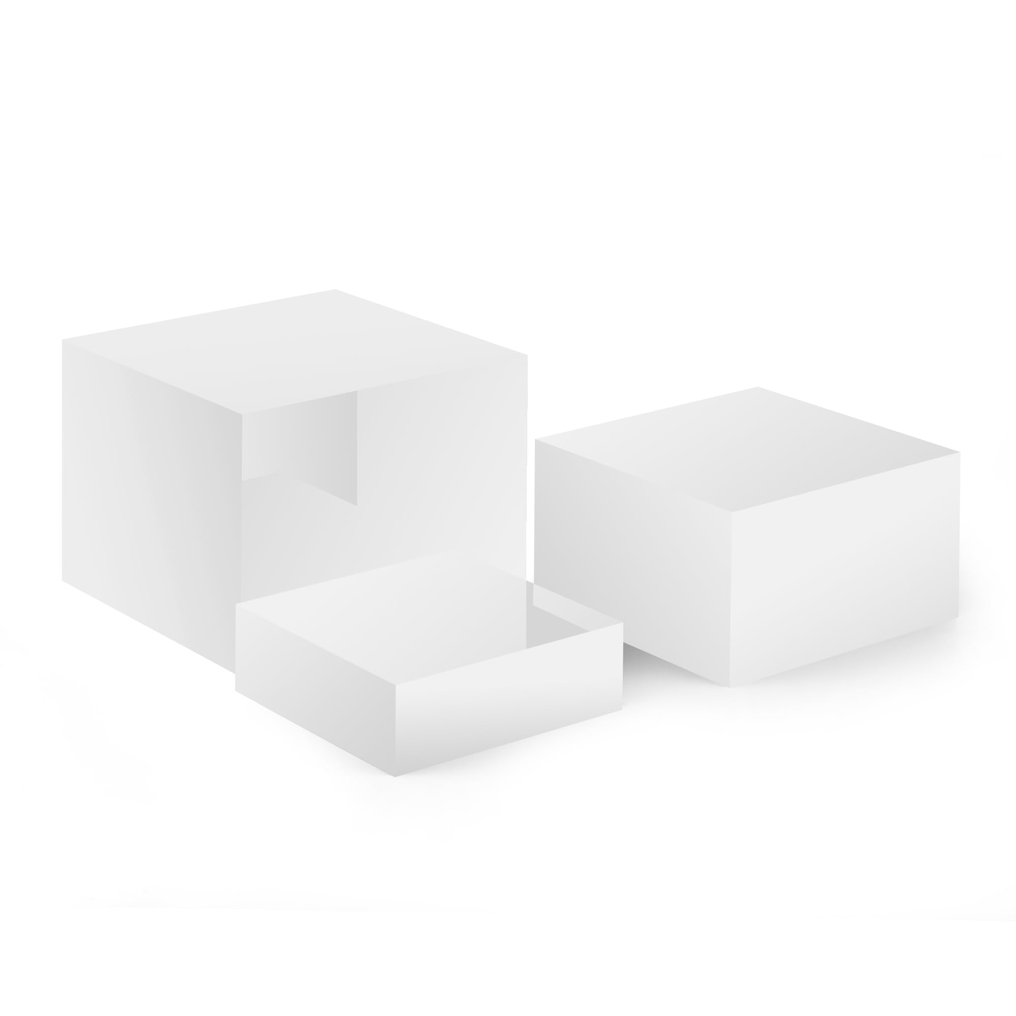 CiaoHER 3 Acrylic Cube Display Nesting Riser Pedestal with Hollow