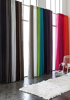 Today 257301 Polyester Blackout Curtain with Eyelets - 140 x 260 cm, polyester, Ciel d'orage/Bleu Marine, 140x260 cm