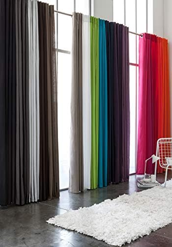 Today 257301 Polyester Blackout Curtain with Eyelets - 140 x 260 cm, polyester, Ciel d'orage/Bleu Marine, 140x260 cm