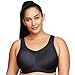 Glamorise womens Full Figure Plus Size High Impact Wonderwire #9066 Sports Bra, Black, 38H US