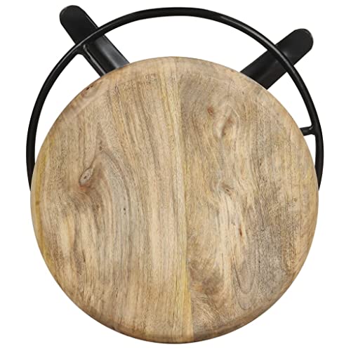 Tabourets de bar en bois massif de 66 cm stables et robustes pour dîner
