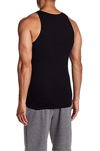 Calvin Klein Men's 3-Pack Cotton Classic Rib Tank, Black, Large3