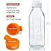 Dwbligt 32 oz Empty Glass Milk Bottles with Silicone Dispenser Cap, Clear Water Bottles with Leak Proof Lid and Scale Mark, Reusable Glass Jars for Juice, Milk, Iced Tea, Set of 3