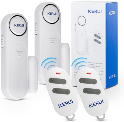 Alarma para Puertas y Ventanas 120dB Alarma inalámbrica con Sensor de Contacto para Puertas y Ventanas con Control Remoto 3 Modos de Alarma para su ho...
