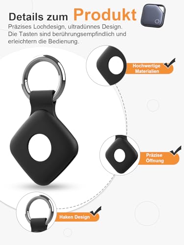 4 Pack Silikon Case für UGREEN FineTrack Anti-Loss Tracker, daunke Full Protection Cover (geeignet für Ältere, Haustiere, Rucksack, Gepäck, Kinder, Schlüssel) Kratzfest(weiß, schwarz, blau, rot)