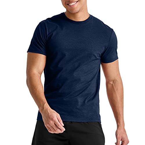 La Mejor Recopilación de Playeras Hanes para comprar online. 44 Hanes Originals - Camisetas Ligeras con Cuello Redondo para Hombre, Mezcla Triple Azul Marino, M