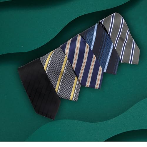 Image of Mens Ties, Mens Zipper Ties Neckties for Men, Silky Zip Up Ties, Men's Pretied Ties Set