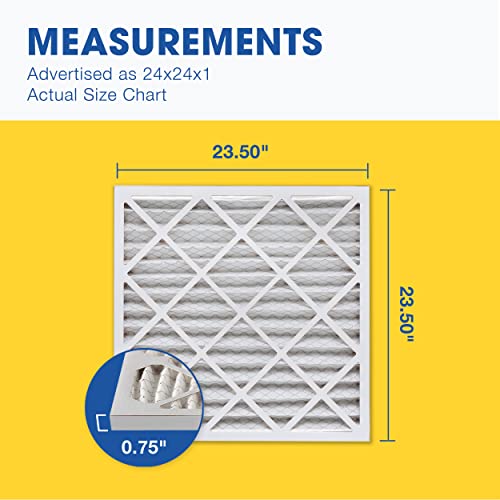 Image of Aerostar 24x24x1 MERV 11 Pleated Air Filter, Made in the USA, 6-Pack