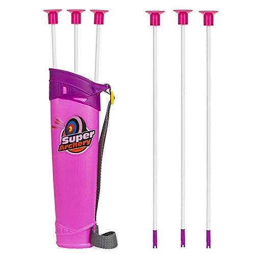 Fstop Labs 2 Pack Kids Bow And Arrow With Bow Target, Suction Cup Toys Arrows And Quiver, Led Light Up Kids Archery Set Toy For Boys And Girls Indoor And Outdoor Garden Fun Game (Pink) #TOP3