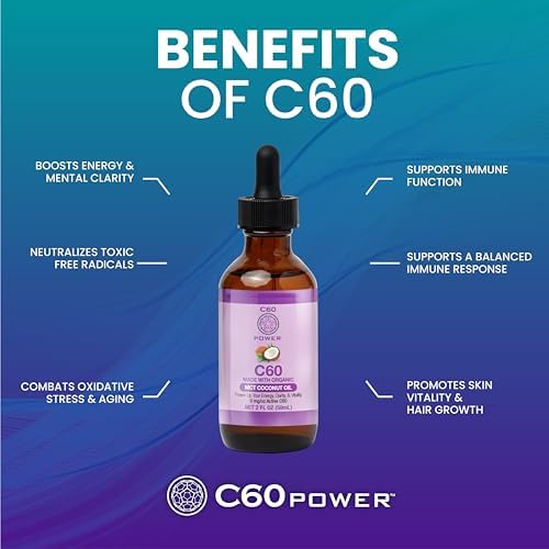 C60 Power MCT 2 oz Organic Coconut Oil 99.99% Pure Carbon Fullerenes | Lift Oxidative Burden Optimize Mitochondrial Function product thumbnail 4