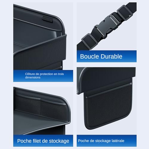 Tablette de voiture cuir PU pour activités support polyvalent genoux écran - 5