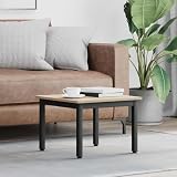 Couchtisch Sonoma Holzwerkstoff 50 x 50 x 36 cm moderner Wohnzimmertisch mit Stabiler Metallkonstruktion und großer Ablagefläche für Wohnzimmer und Sofatisch im skandinavischen Design