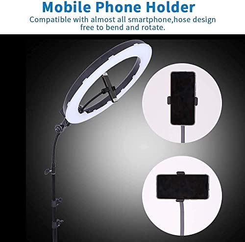 GSKAIWEN 18 in 65W LED Makeup Ring Light with Mirror for Lash Lamp Beauty Light Eyebrow Tattoo Light Eyelash Extension Lamp Studio Video Photography Light with stand, Phone Holder and Mirror