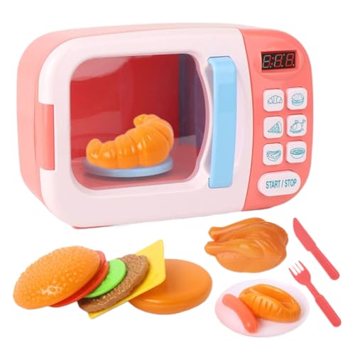 Microondas Infantil - Juguete De Cocina para Bebés Y Niños Pequeños con Sonido Y Luz - Microondas Simulador Interactivo con Temporizador Realista para Bebés Jugar a Cocinar en Hogar Guardería Aula