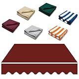 Markisenstoff Für Einziehbare Klemmmarkise 2.5m 3.0m 3.5m 4m 4.5m 5m Markise Ersatztuch Markisenbespannung Canvas, Markise Ersatz-Bezug Sonnenschutz(Red,3.5x2.5m/11.5x8ft)