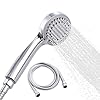 Duschkopf Handbrause 3 Strahlarten Hochdruck mit 1.5M Schlauch Wassersparend Brausekopf Handheld Duschbrause mit Brauseschlauch und Teflonband